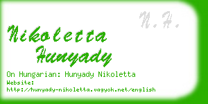 nikoletta hunyady business card